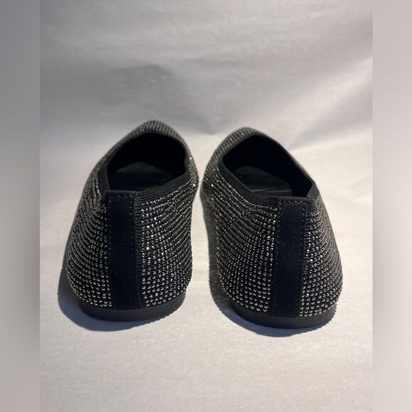 Torrid Rhinestone Point Toe Black Flats Size 9 WW - Picture 6 of 10